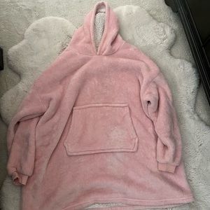 Pink sweater blanket
